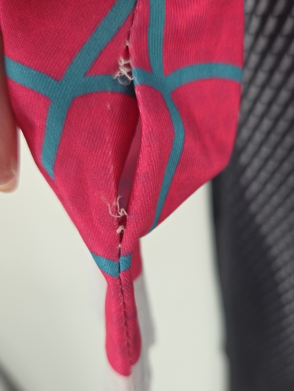 Spider Gwen Kids Superhero Hooded Jumpsuit in White, Black and Pink Size L - Picture 13 of 16